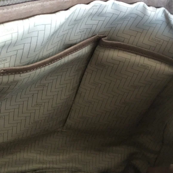 NWT LODIS Lamba Leather Laurel Shoulder Tote Bag w/ Dust Cover - Picture 6 of 9